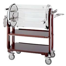 dessert trolley rosewood coloured with domed hood  | 3 shelves  L 1130 mm  B 565 mm  H 1140 mm product photo