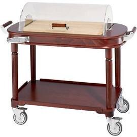 dessert carts & more rosewood coloured with domed hood  | 2 shelves  L 1220 mm  B 620 mm  H 1060 mm product photo