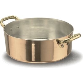stewing pan 2 x 1.8 ltr copper  Ø 200 mm  H 70 mm  | brass tube handles product photo