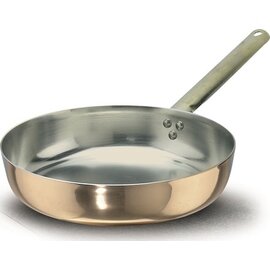 frying pan brass copper  Ø 200 mm  H 55 mm • long handle product photo