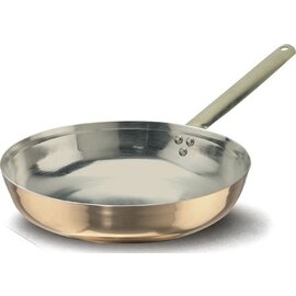 frying pan brass copper  Ø 200 mm  H 50 mm • long handle product photo