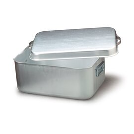 roasting pan with lid  • aluminium | 400 mm  x 280 mm  H 160 mm | 2 drop handles product photo