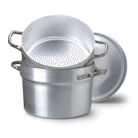 potato steamer 12.0 ltr aluminium 3 mm with lid with steamer insert  Ø 320 mm  H 210 mm  | Stainless steel tubular handles product photo