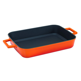 grill pan • cast iron orange | 220 mm x 300 mm | 2 handles product photo