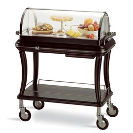 serving trolley bordeaux with domed hood coolable refrigerated compartment  | 2 shelves  L 920 mm  B 520 mm  H 1120 mm product photo