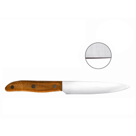 steak knife KOBE stainless steel smooth cut wooden handle L 244 mm product photo