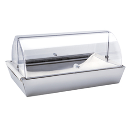 bread box BUFFET SQUARE stainless steel with hood 500 mm x 300 mm product photo