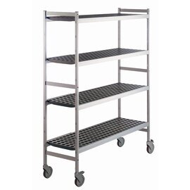 rack FERMOSTOCK 6611 plastic aluminium | 1620 mm x 460 mm x 1792 mm wheeled grid shelf (shelves) 5 bay load 240 kg product photo