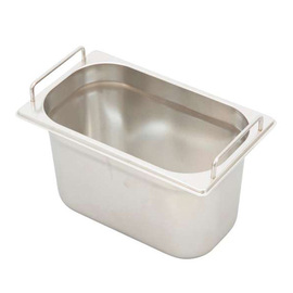 gastronorm container GN 1/4  x 150 mm stainless steel | stiff handles product photo