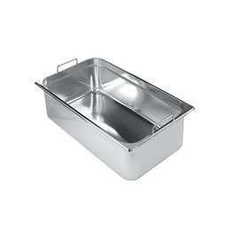 gastronorm container GN 1/1  x 100 mm stainless steel | stiff handles product photo