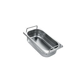 gastronorm container GN 1/4  x 100 mm stainless steel | stiff handles product photo