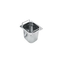 gastronorm container GN 1/6  x 100 mm stainless steel | stiff handles product photo