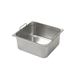 gastronorm container GN 2/3  x 100 mm stainless steel | stiff handles product photo