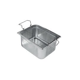 GN container GN 2/3  x 150 mm perforated stainless steel | folding handles product photo