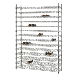 wine rack metal 14 wire grid shelf (shelves) 1220 mm x 360 mm H 1820 mm | 168 bottles of 0.75 ltr product photo