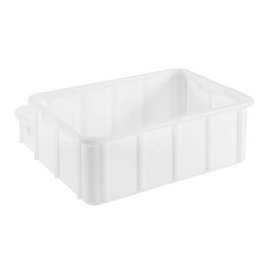 stacking containers | transport boxes PE white food safe 50 ltr | 660 mm x 450 mm H 220 mm product photo