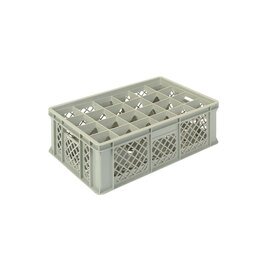 stackable container grey 600 x 400 mm  H 270 mm | 15 compartments 117 x 109 mm product photo