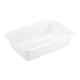 stacking containers | transport boxes HDPE white food safe 25 ltr | 610 mm x 440 mm H 150 mm product photo