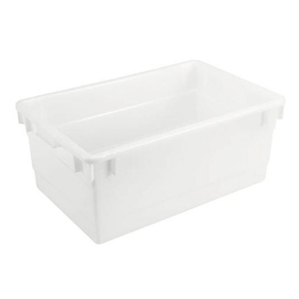 stacking containers | transport boxes HDPE white food safe 90 ltr | 750 mm x 490 mm H 310 mm product photo