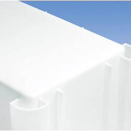 food container HDPE white smooth bottom 140 ltr | 800 mm x 600 mm H 405 mm product photo  S