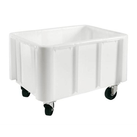 food container HDPE white wheeled 140 ltr | 800 mm x 600 mm H 550 mm product photo