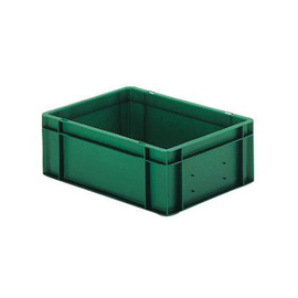 stackable container Rainbow Line Euronorm PP green closed 13 ltr | 400 mm x 300 mm H 145 mm product photo