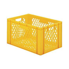 stackable container Rainbow Line Euronorm PP yellow perforated 29 ltr | 400 mm x 300 mm H 320 mm product photo