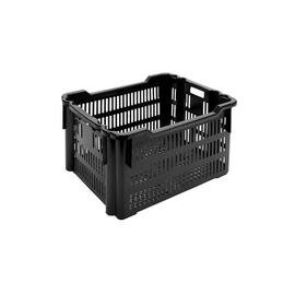stack and nest container ROTA  • black  • perforated  | 75 ltr | 620 mm  x 500 mm  H 360 mm product photo