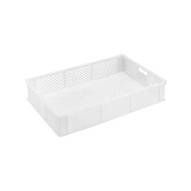 stackable container | storage container MULTI • white • perforated 25 ltr | 600 mm x 400 mm H 120 mm product photo