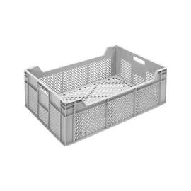 stackable container | storage container MULTI • grey • perforated 45 ltr | 600 mm x 400 mm H 220 mm product photo