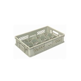 stackable container grey 600 x 400 mm  H 130 mm | 12 compartments product photo