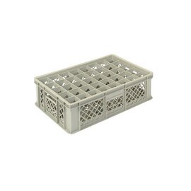 stackable container grey 600 x 400 mm  H 170 mm | 40 compartments 69 x 69 mm product photo