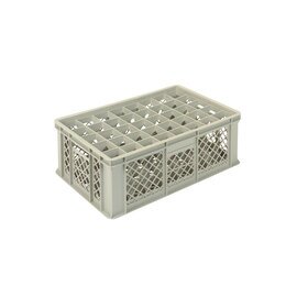 stackable container grey 600 x 400 mm  H 220 mm | 40 compartments 69 x 69 mm product photo