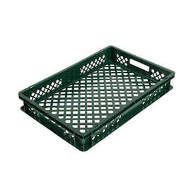 bread crate H 90 mm HDPE green plastic product photo