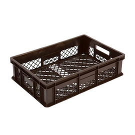 bread crate H 150 mm HDPE brown plastic product photo