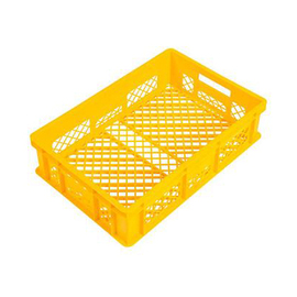 bread crate H 150 mm HDPE yellow plastic product photo