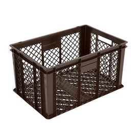 bread crate Euronorm HDPE brown 64 ltr | 600 mm x 400 mm H 320 mm product photo