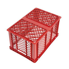 bread crate H 320 mm HDPE red | bottom + sides perforated product photo