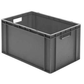 stackable container Rainbow Line Euronorm PP grey closed | reinforced | 600 mm x 400 mm H 320 mm product photo