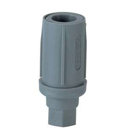 twist-in foot for round tube Ø 38 mm | composit grey H 35 - 62 mm | rotating piece product photo