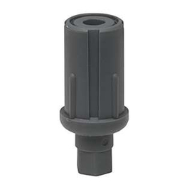 adjustable foot for round tube Ø 38 mm | composit grey H 35 - 62 mm | rotating piece product photo
