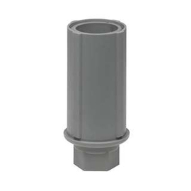 twist-in foot for round tube Ø 70 mm | plastic grey H 35 - 90 mm | rotating piece product photo