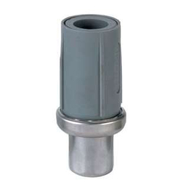 twist-in foot for round tube Ø 38 mm | composit grey H 38 - 70 mm | stainless steel swivel product photo