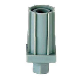 twist-in foot for square tube 30 x 30 mm | composit grey H 22 - 52 mm | plastic swivel product photo