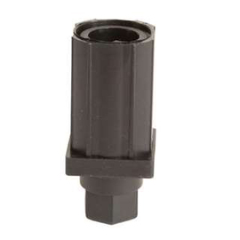 twist-in foot for square tube 35 x 35 mm | composit black H 22 - 52 mm | rotating piece product photo