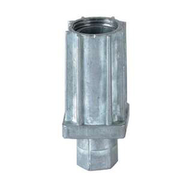 twist-in foot for square tube 30 x 30 mm | zamac nature H 30 - 60 mm | rotating piece product photo
