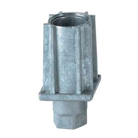 twist-in foot for square tube 35 x 35 mm | zamac nature H 25 - 55 mm | rotating piece product photo