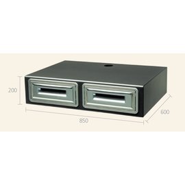 drawer chest AC279 black undercounter version 850 mm  B 600 mm product photo  S