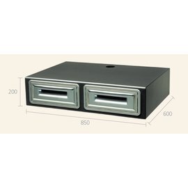 drawer chest AC279 black undercounter version 850 mm  B 600 mm product photo  S