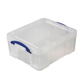 storage box with lid PP transparent 18 ltr | 390 mm x 480 mm H 200 mm product photo